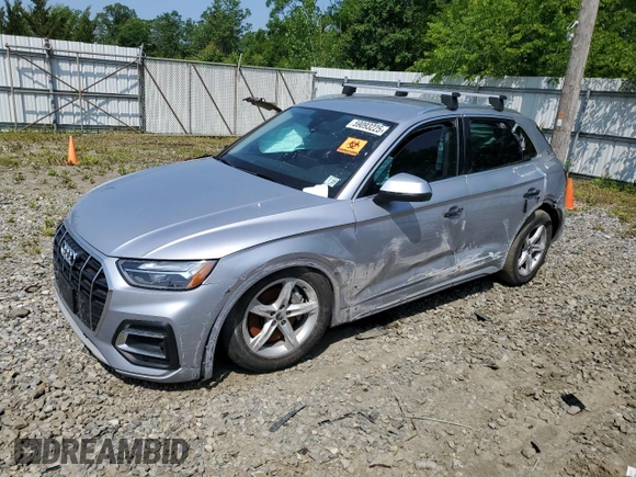 2022 Audi Q5 Premium z VIN WA1ABAFY9N2096248, wystawiony jako Copart lot #59093225 z przebiegiem Nie podano mil oraz Czysty tytuł • Clean title. Historia ofert i sprzedaży dostępna na DreamBid. Obrazek 1.