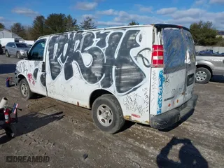 2006 Chevrolet Express Cargo Van with VIN 1GCFG15X261108382, listed as a IAAI auction lot 41585093 with 99,120 mi miles. Bid and sale history available at carsss.com. Image 3.