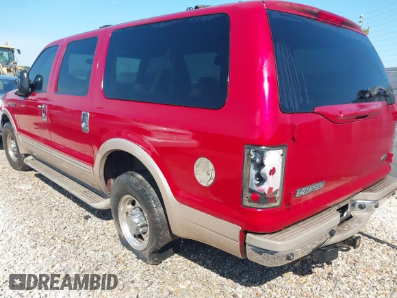 2002 Ford Excursion Limited z VIN 1FMNU42L62EB40225, wystawiony jako IAAI lot #42670777 z przebiegiem 231 351 mil mil oraz . Historia ofert i sprzedaży dostępna na DreamBid. Obrazek 3.