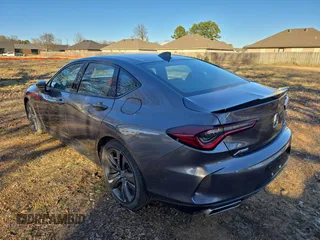 2023 Acura TLX w/A-Spec Package with VIN 19UUB6F59PA003826, listed as a Copart auction lot 47489445 with 9,291 mi miles and Salvage Title. Bid and sale history available at carsss.com. Image 3.