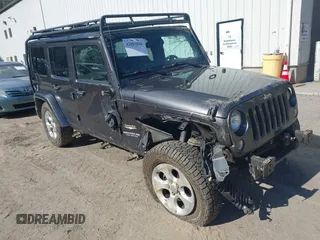 2014 Jeep Wrangler Unlimited Sahara with VIN 1C4BJWEG3EL267279, listed as a IAAI auction lot 42083836 with 81,796 mi miles and . Bid and sale history available at DreamBid. Image 1.