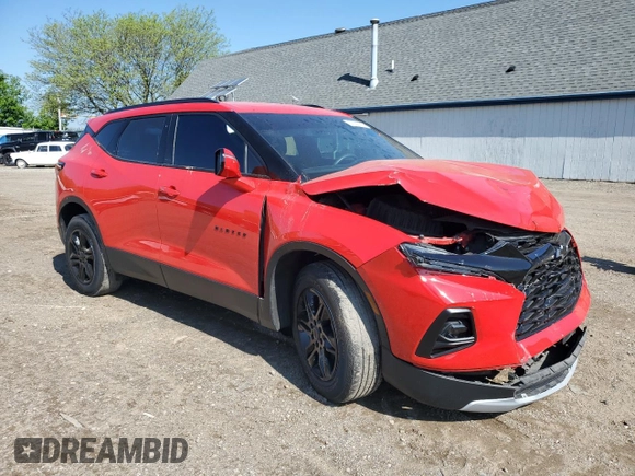 2021 Chevrolet Blazer LT z VIN 3GNKBCR4XMS534316, wystawiony jako Copart lot #57026325 z przebiegiem 37 667 mil mil oraz Nie do naprawy • Non repairable. Historia ofert i sprzedaży dostępna na DreamBid. Obrazek 4.