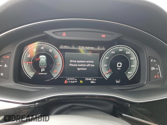 2023 Audi Q8 Premium Plus with VIN WA1BVBF19PD001070, listed as a Copart auction lot 73720044 with 14,747 mi miles and Non repairable. Bid and sale history available at DreamBid. Image 9.