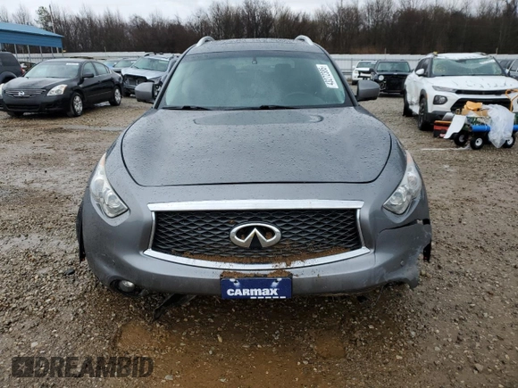 2017 Infiniti QX70 with VIN JN8CS1MW7HM410458, listed as a Copart auction lot 43272385 with 106,311 mi miles and Salvage title. Bid and sale history available at DreamBid. Image 5.