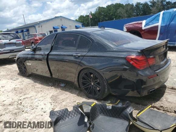 2014 BMW 7 Series 740Li with VIN WBAYE4C53ED137952, listed as a Copart auction lot 62829515 with 151,160 mi miles and Salvage title. Bid and sale history available at DreamBid. Image 2.