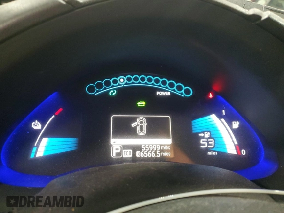 2016 Nissan LEAF SL with VIN 1N4BZ0CP3GC302114, listed as a Copart auction lot 48180035 with 55,999 mi miles and Salvage Title. Bid and sale history available at carsss.com. Image 9.