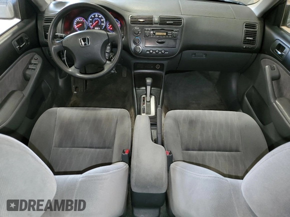 2005 Honda Civic LX with VIN 2HGES16545H504239, listed as a Copart auction lot 53950195 with 183,814 mi miles and Salvage Title. Bid and sale history available at DreamBid. Image 8.