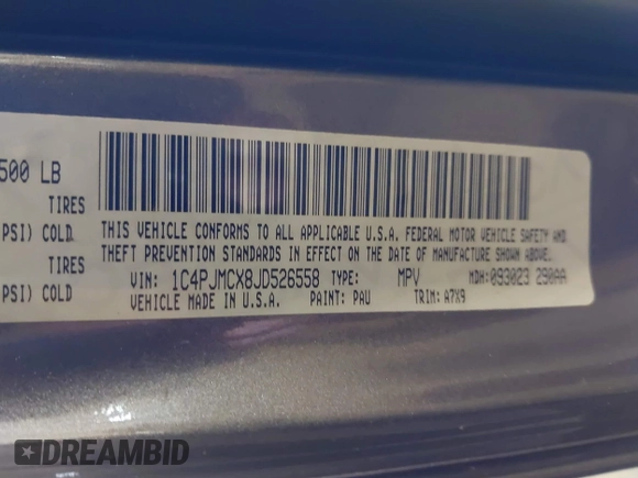 2018 Jeep Cherokee Latitude с VIN 1C4PJMCX8JD526558, выставлен на аукционе IAAI как лот 42396415 с пробегом 81 049 миль миль и . История ставок и продаж доступна на DreamBid. Изображение 9.