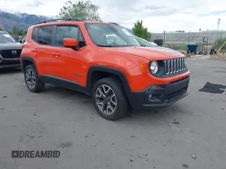 2017 Jeep Renegade Latitude with VIN ZACCJBBB1HPG53592, listed as a IAAI auction lot 42269487 with 76,472 mi miles and . Bid and sale history available at DreamBid. Image 1.