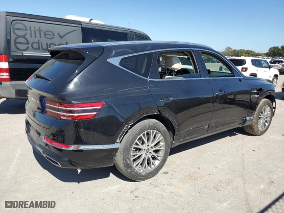 2021 Genesis GV80 with VIN KMUHB4SB5MU051508, listed as a Copart auction lot 77315394 with 0 mi miles and Non Repairable. Bid and sale history available at carsss.com. Image 3.