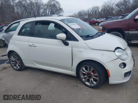 2015 FIAT 500 Sport with VIN 3C3CFFBR3FT509185, listed as a IAAI auction lot 41739081 with 23,555 mi miles. Bid and sale history available at carsss.com. Image 13.