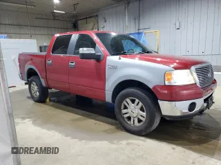 2008 Ford F-150 XLT with VIN 1FTPW14538FA49081, listed as a Copart auction lot 58246455 with 105,198 mi miles and Salvage title. Bid and sale history available at DreamBid. Image 4.