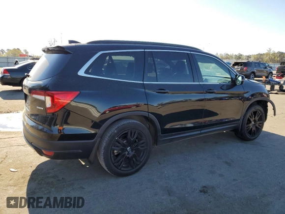 2021 Honda Pilot Special Edition with VIN 5FNYF5H20MB025749, listed as a Copart auction lot 50597185 with 46,173 mi miles and Salvage Title. Bid and sale history available at DreamBid. Image 3.