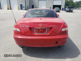 2007 Mercedes-Benz SLK 280 with VIN WDBWK54F77F139757, listed as a Copart auction lot 60968135 with 56,545 mi miles and Salvage title. Bid and sale history available at DreamBid. Image 6.