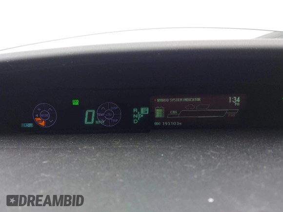 2013 Toyota Prius One with VIN JTDKN3DU4D5670233, listed as a IAAI auction lot 42065164 with 193,103 mi miles and . Bid and sale history available at DreamBid. Image 7.