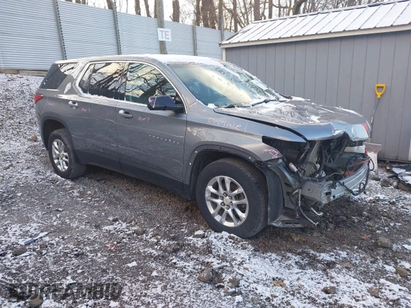 2019 Chevrolet Traverse LS with VIN 1GNEVFKW0KJ232419, listed as a IAAI auction lot 41985366 with 115,401 mi miles. Bid and sale history available at carsss.com. Image 1.