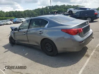 2014 Infiniti Q50 with VIN JN1BV7AP0EM690933, listed as a Copart auction lot 61128185 with 151,552 mi miles and Salvage title. Bid and sale history available at DreamBid. Image 2.