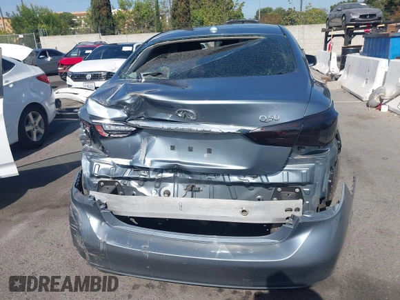 2018 Infiniti Q50 Luxe with VIN JN1EV7AP6JM363685, listed as a IAAI auction lot 42246139 with 42,375 mi miles and . Bid and sale history available at DreamBid. Image 16.