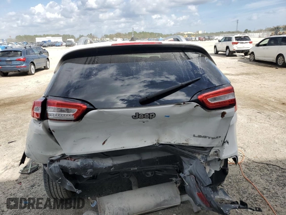 2017 Jeep Cherokee Limited with VIN 1C4PJLDS7HW507592, listed as a Copart auction lot 47793065 with 90,653 mi miles and Salvage Title. Bid and sale history available at carsss.com. Image 6.
