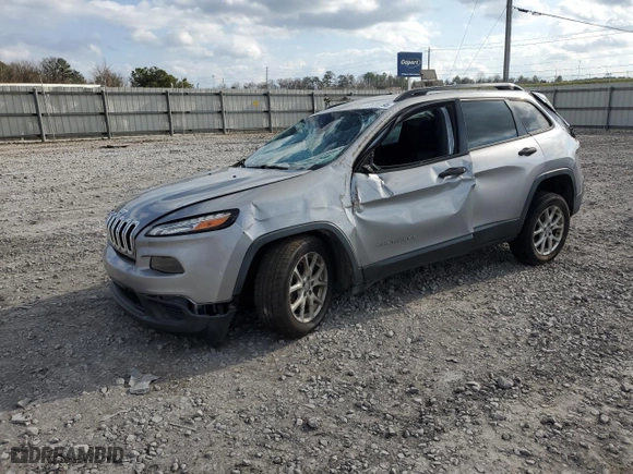 2015 Jeep Cherokee Sport with VIN 1C4PJLAB5FW762226, listed as a Copart auction lot 43480795 with 120,250 mi miles and Salvage Title. Bid and sale history available at carsss.com. Image 1.