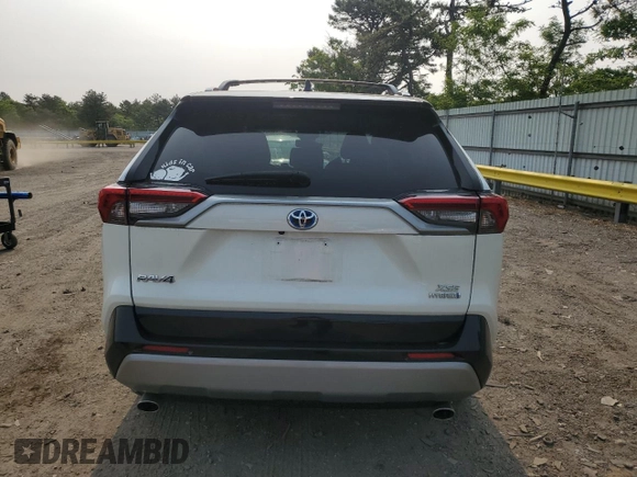 2021 Toyota RAV4 Hybrid XSE with VIN 4T3E6RFV4MU034021, listed as a Copart auction lot 59295175 with 25,500 mi miles and Salvage title. Bid and sale history available at DreamBid. Image 6.