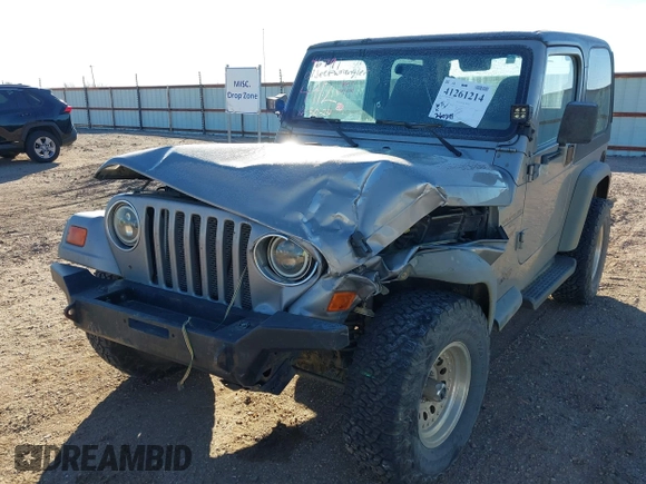 2001 Jeep Wrangler Sport with VIN 1J4FA49S91P324912, listed as a IAAI auction lot 41261214 with 260,299 mi miles. Bid and sale history available at carsss.com. Image 6.
