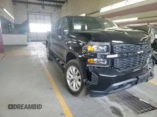2021 Chevrolet Silverado 1500 Custom with VIN 1GCPYBEK3MZ120101, listed as a Copart auction lot 84403284 with 52,693 mi miles and Salvage Title. Bid and sale history available at DreamBid. Image 11.