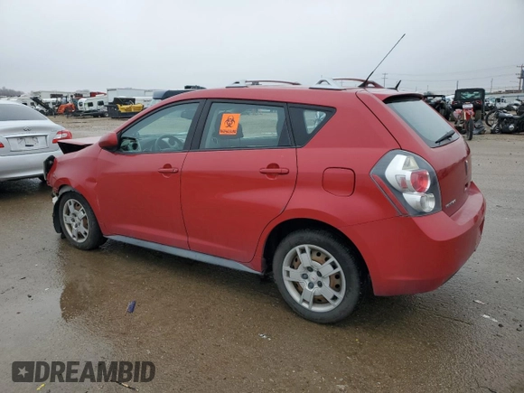 2009 Pontiac Vibe with VIN 5Y2SM67089Z409880, listed as a Copart auction lot 44072155 with 121,158 mi miles and Salvage Title. Bid and sale history available at carsss.com. Image 2.