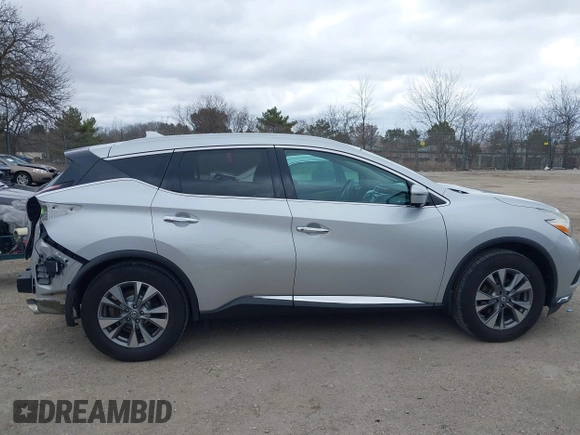 2016 Nissan Murano S with VIN 5N1AZ2MH8GN169195, listed as a IAAI auction lot 41971810 with 124,929 mi miles. Bid and sale history available at carsss.com. Image 13.