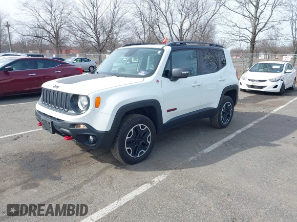 2015 Jeep Renegade Trailhawk with VIN ZACCJBCT6FPB32422, listed as a IAAI auction lot 41618410 with 42,219 mi miles and . Bid and sale history available at DreamBid. Image 17.