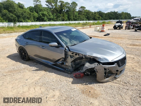 2020 Cadillac CT5 V-Series with VIN 1G6DR5RW4L0141141, listed as a Copart auction lot 68820154 with 21,479 mi miles and Salvage Title. Bid and sale history available at carsss.com. Image 4.