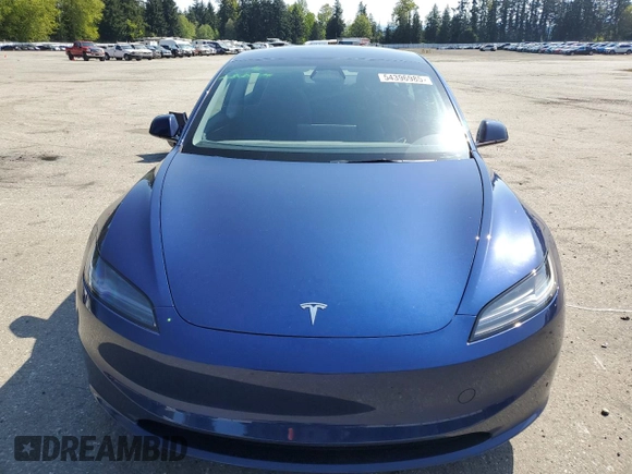2024 Tesla Model 3 z VIN 5YJ3E1EA2RF846411, wystawiony jako Copart lot #54396985 z przebiegiem 5 162 mil mil oraz Szkoda całkowita • Salvage title. Historia ofert i sprzedaży dostępna na DreamBid. Obrazek 5.