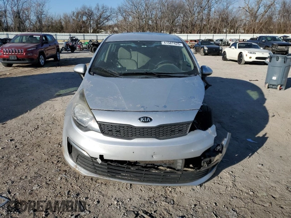 2017 Kia Rio LX with VIN KNADM4A34H6117995, listed as a Copart auction lot 41587425 with 131,941 mi miles and Salvage Title. Bid and sale history available at carsss.com. Image 5.