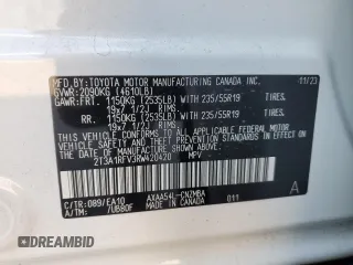 2024 Toyota RAV4 XLE Premium with VIN 2T3A1RFV3RW420420, listed as a Copart auction lot 43274155 with 5,616 mi miles and Salvage Title. Bid and sale history available at carsss.com. Image 13.