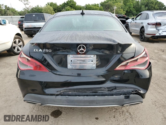 2018 Mercedes-Benz CLA with VIN WDDSJ4EB3JN613702, listed as a Copart auction lot 50105423 with 38,312 mi miles. Bid and sale history available at carsss.com. Image 6.