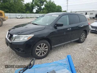 2014 Nissan Pathfinder Platinum z VIN 5N1AR2MM8EC725317, wystawiony jako Copart lot #58387465 z przebiegiem 70 862 mil mil oraz Szkoda całkowita • Salvage title. Historia ofert i sprzedaży dostępna na DreamBid. Obrazek 1.