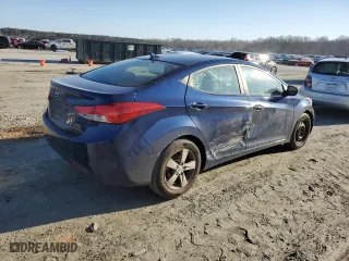 2013 Hyundai Elantra GLS PZEV with VIN KMHDH4AE8DU766273, listed as a Copart auction lot 44061105 with 127,349 mi miles and Salvage Title. Bid and sale history available at carsss.com. Image 3.