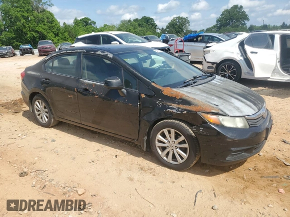 2012 Honda Civic EX with VIN 2HGFB2F83CH545012, listed as a Copart auction lot 54918605 with 229,970 mi miles and Salvage Title. Bid and sale history available at DreamBid. Image 4.