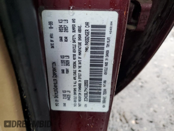 2000 Chrysler Concorde LXi z VIN 2C3HD36J7YH122553, wystawiony jako Copart lot #80459414 z przebiegiem 195 841 mil mil oraz Szkoda całkowita • Salvage title. Historia ofert i sprzedaży dostępna na DreamBid. Obrazek 14.