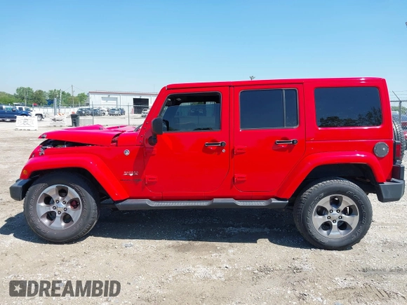 2018 Jeep Wrangler Unlimited Sahara z VIN 1C4HJWEG6JL893798, wystawiony jako IAAI lot #42299351 z przebiegiem Nie podano mil oraz . Historia ofert i sprzedaży dostępna na DreamBid. Obrazek 14.