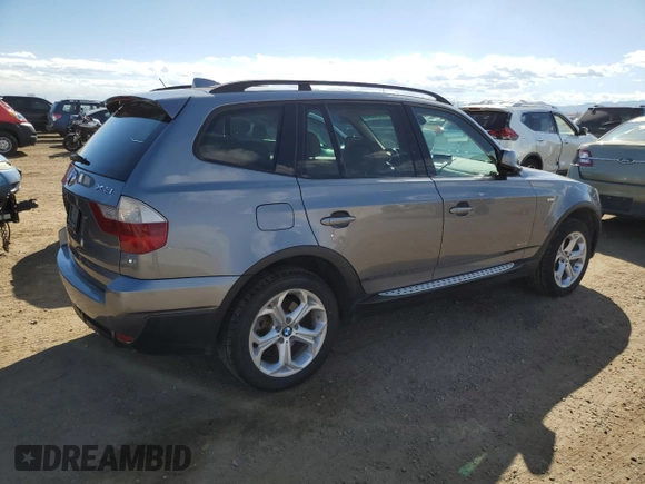 2010 BMW X3 xDrive30i with VIN WBXPC9C4XAWJ33035, listed as a Copart auction lot 50515595 with 161,740 mi miles and Clean Title. Bid and sale history available at carsss.com. Image 3.