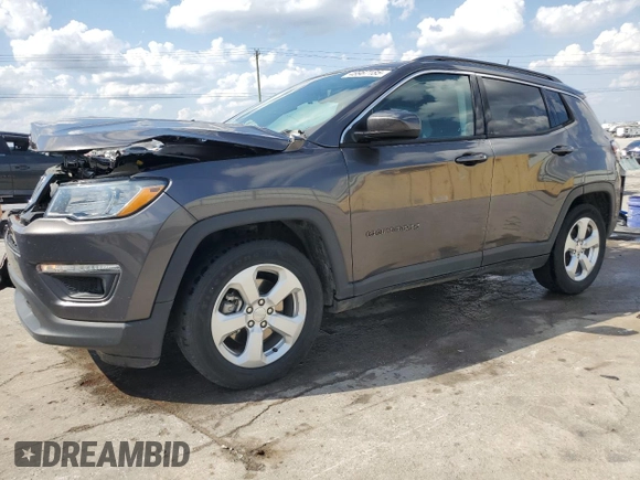 2019 Jeep Compass Latitude with VIN 3C4NJCBB6KT699854, listed as a Copart auction lot 48967185 with 17,666 mi miles and Salvage title. Bid and sale history available at DreamBid. Image 1.