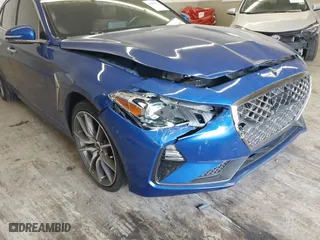 2021 Genesis G70 2.0T with VIN KMTG44LA4MU073743, listed as a IAAI auction lot 41665971 with 43,061 mi miles. Bid and sale history available at carsss.com. Image 6.