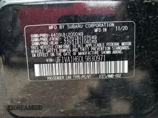 2020 Subaru WRX Limited with VIN JF1VA1H60L9830971, listed as a Copart auction lot 53649834 with 18,295 mi miles and Salvage Title. Bid and sale history available at carsss.com. Image 14.