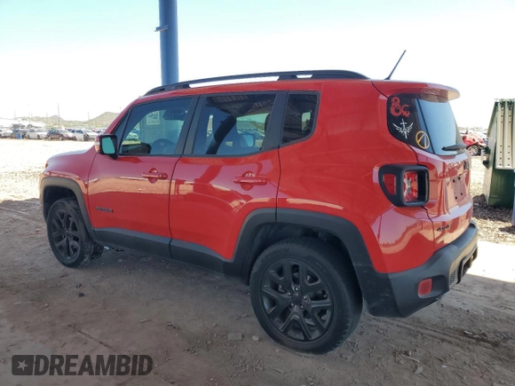 2017 Jeep Renegade Altitude with VIN ZACCJBBB0HPF80280, listed as a Copart auction lot 62119345 with 56,183 mi miles and Salvage title. Bid and sale history available at DreamBid. Image 2.