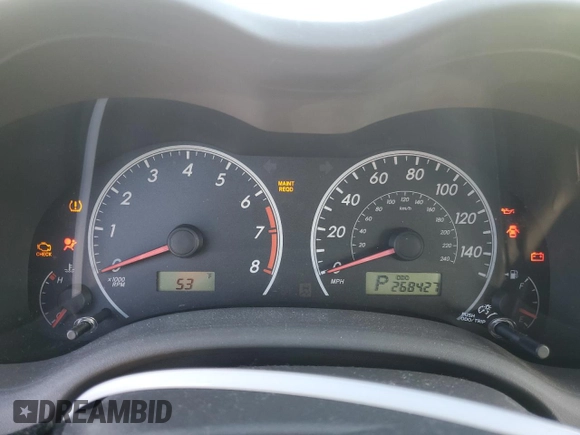 2010 Toyota Corolla with VIN 1NXBU4EE3AZ212017, listed as a Copart auction lot 47599675 with 268,427 mi miles and Salvage Title. Bid and sale history available at carsss.com. Image 9.