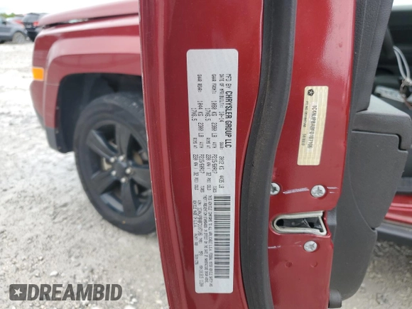 2015 Jeep Patriot Sport z VIN 1C4NJPBA8FD107106, wystawiony jako Copart lot #59589465 z przebiegiem 71 356 mil mil oraz Szkoda całkowita • Salvage title. Historia ofert i sprzedaży dostępna na DreamBid. Obrazek 13.