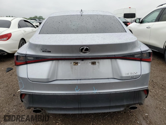 2021 Lexus IS 300 with VIN JTHC81F27M5045772, listed as a Copart auction lot 57782055 with 21,753 mi miles and Salvage title. Bid and sale history available at DreamBid. Image 6.