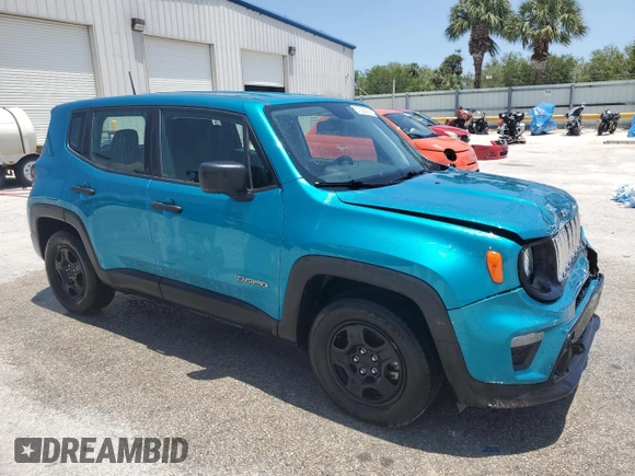 2020 Jeep Renegade Sport with VIN ZACNJAAB3LPL24841, listed as a Copart auction lot 51228995 with 66,967 mi miles and Salvage title. Bid and sale history available at DreamBid. Image 4.