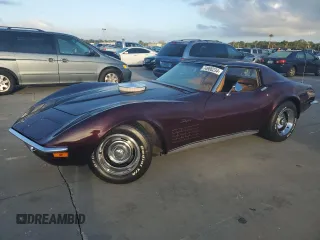 1972 Chevrolet Corvette with VIN 1Z37K2S525523, listed as a Copart auction lot 74986234 with 44,725 mi miles and Salvage title. Bid and sale history available at DreamBid. Image 1.